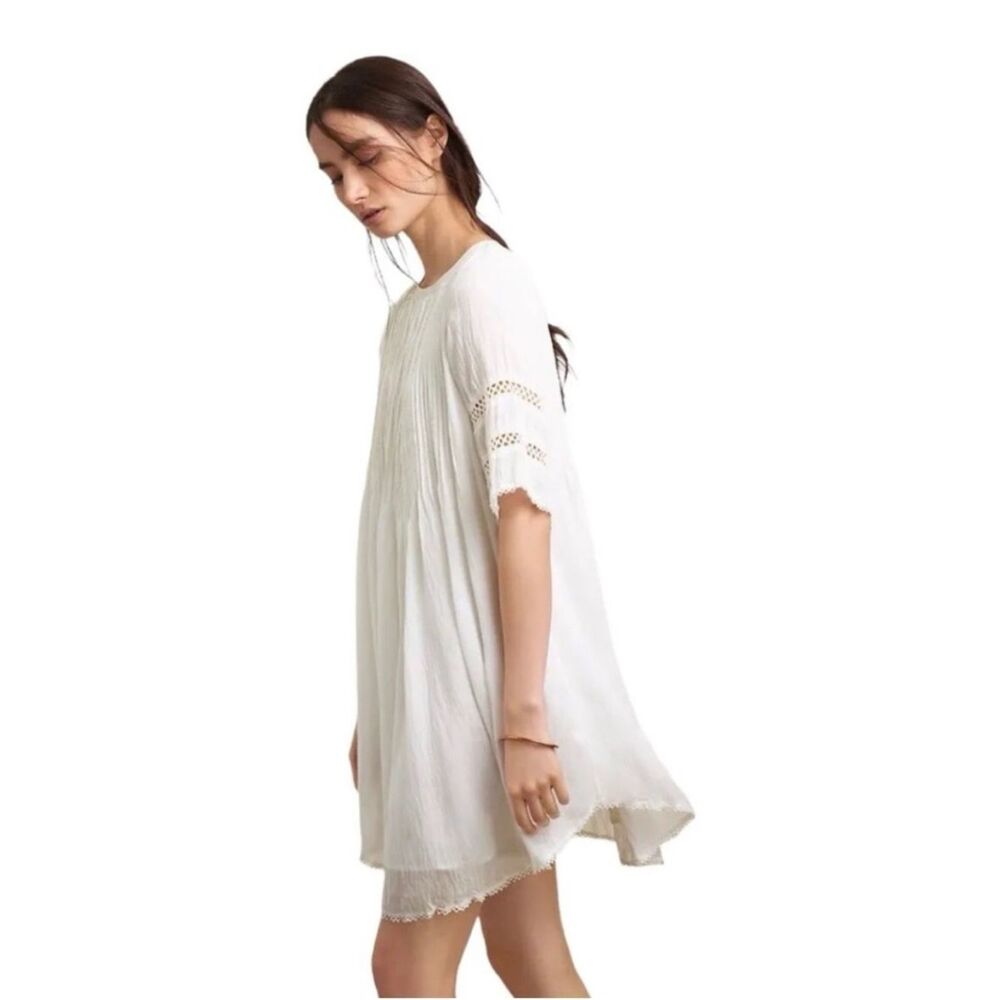 Aritiza Wilfred Lace-Trim Short Sleeve Tunic Dress - Picture 3 of 6